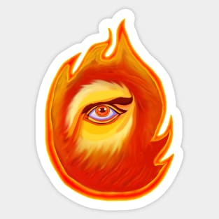 Fire Eye Flame Sticker